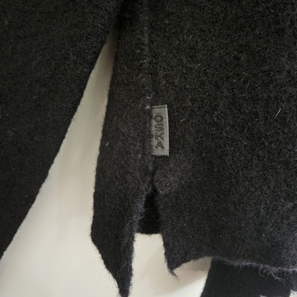 OSKA Oversized Asymmetric Artsy Black Cropped Wool Sweater Pullover Jenby Size M - Picture 7 of 15
